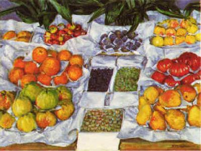Gustave Caillebotte Fruit Displayed on a Stand Sweden oil painting art